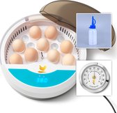Broedmachine - broedkast - semi automatisch - met LED schouwlampjes - losse kleine hygrometer- ideaal voor beginners en kinderen - Nederlandse handleiding