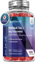 WeightWorld Zwangerschap Vitamine Gummies - 400 mcg foliumzuur - 120 vitamine gummies - Voor en tijdens de zwangerschap