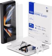 Whitestone Dome Glass pour Samsung Galaxy Z Fold 5 - Protecteur d'écran en Tempered Glass - avec gabarit d'installation et lampe UV - Pack Duo
