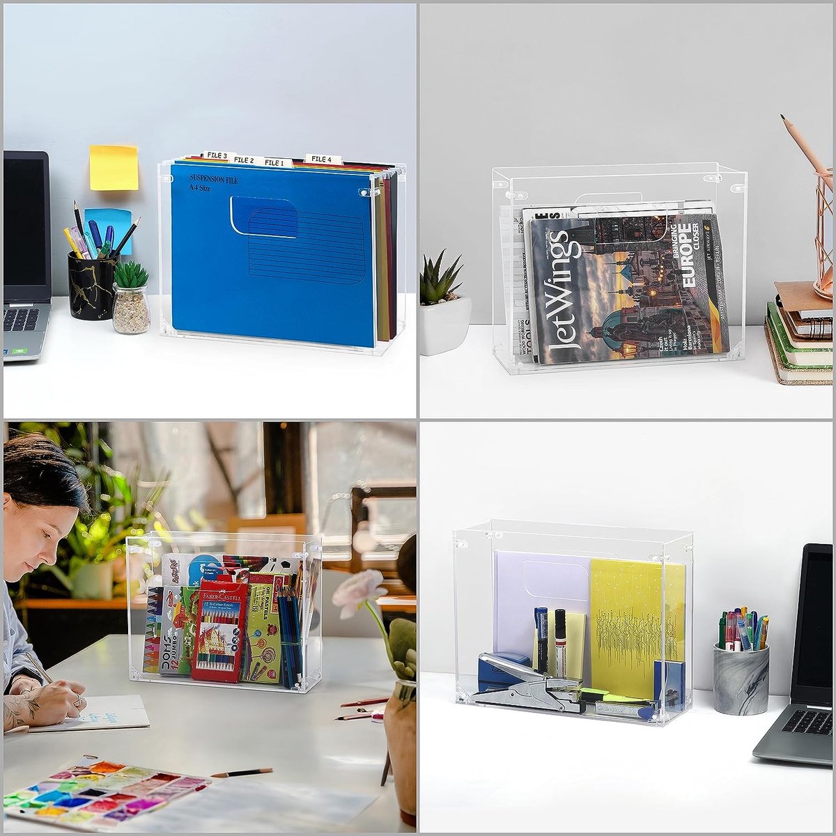 VERONLY Hängeorganizer Büro ordner für Wand mit 5 Großen Taschen
