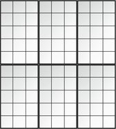 vidaXL-Wandspiegels-6-st-100x60-cm-metaal-zwart