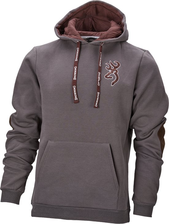 BROWNING Trui - Heren - Snapshot - Met warme pocket - Sweater, hoodie met capuchon - Voor jacht - Ashgrey - L - Browning