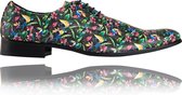 Birdy - Maat 45 - Lureaux - Kleurrijke Schoenen Voor Heren - Veterschoenen Met Print