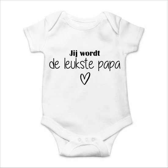 Body Soft Touch avec texte - Tu seras le meilleur papa | Barboteuse Bébé avec joli texte | | cadeau de maternité | 0 à 3 mois | Livraison GRATUITE