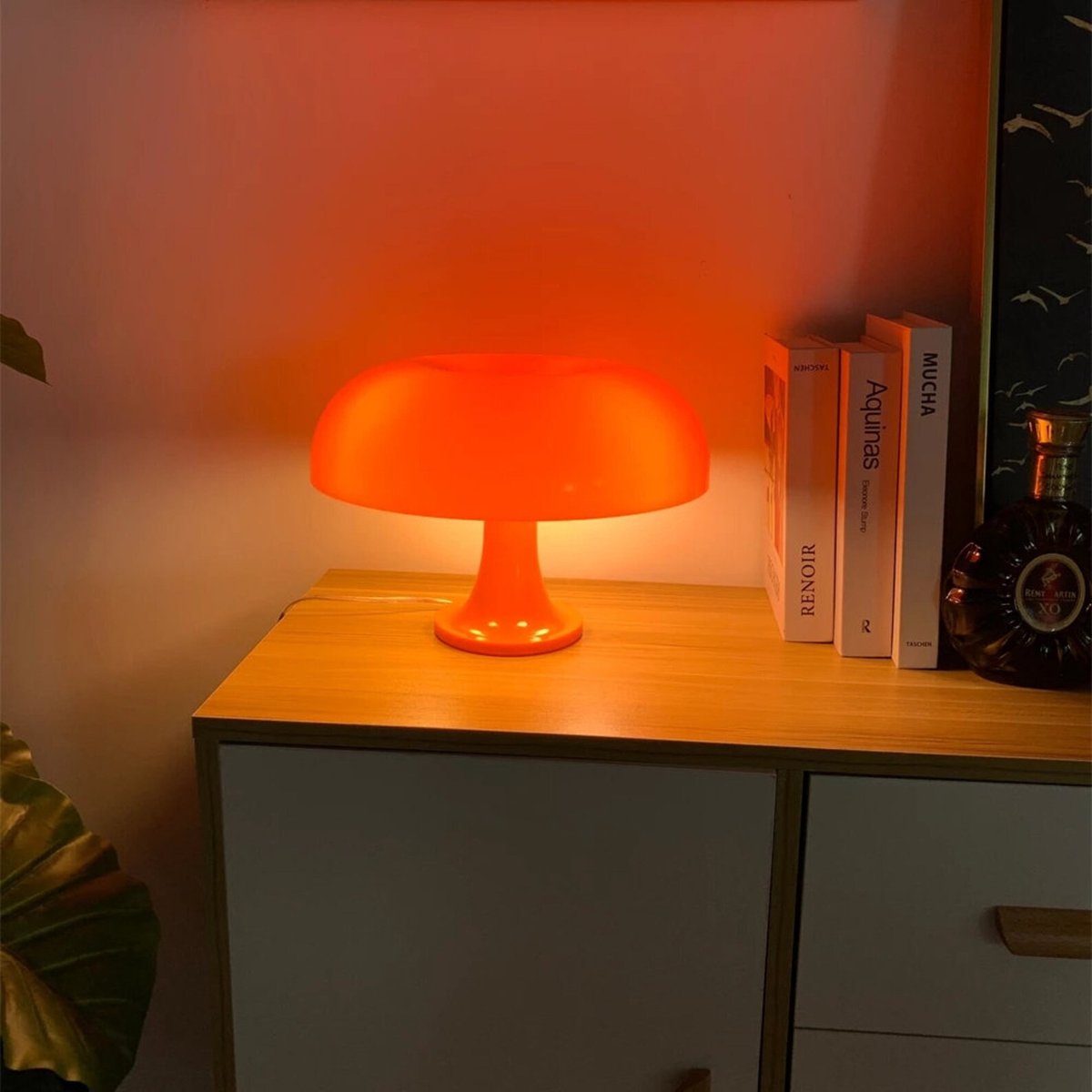 Lampe de table rétro orange, Cato, avec interrupteur