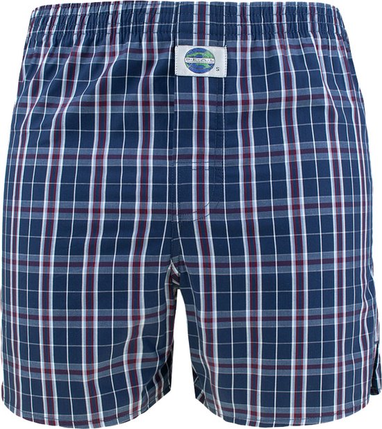 DEAL wijde boxershort check blauw 192258 - XXL