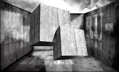 Fotobehang - Vlies Behang - 3D Kubussen in 3D Ruimte - 208 x 146 cm