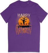 T-shirt Filles Garçons - Imprimé Halloween - Violet - Taille 92