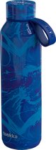 Quokka - RVS Drinkfles / Thermosfles - 630ml - Blauwe Golven Met Lus