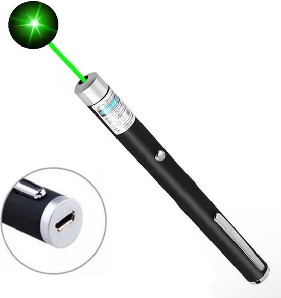 Stylo laser vert, Rechargeable USB