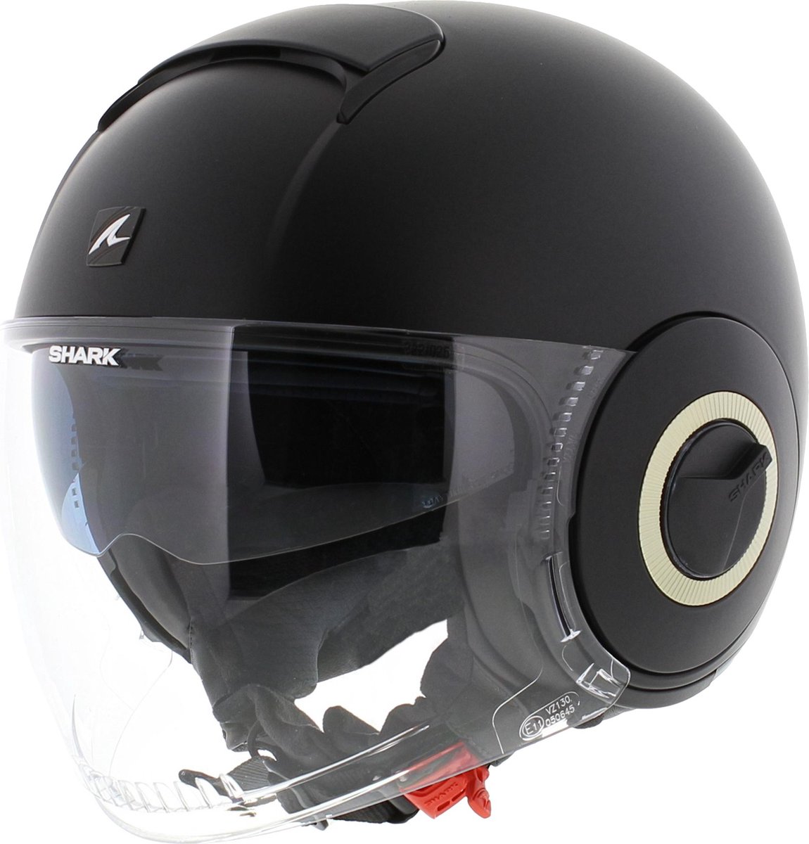 SHARK NANO BLANK Motorhelm jethelm Mat Zwart - Maat XS