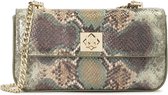 Multicolored snake pattern handbag