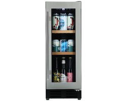 Bierkoelkast Melbourne - glazen deur met RVS rand - 48 flessen - Koelkast horeca - Bier koelkast voor Thuis - Flessenkoelkast- Drank koelkast - Bierkast