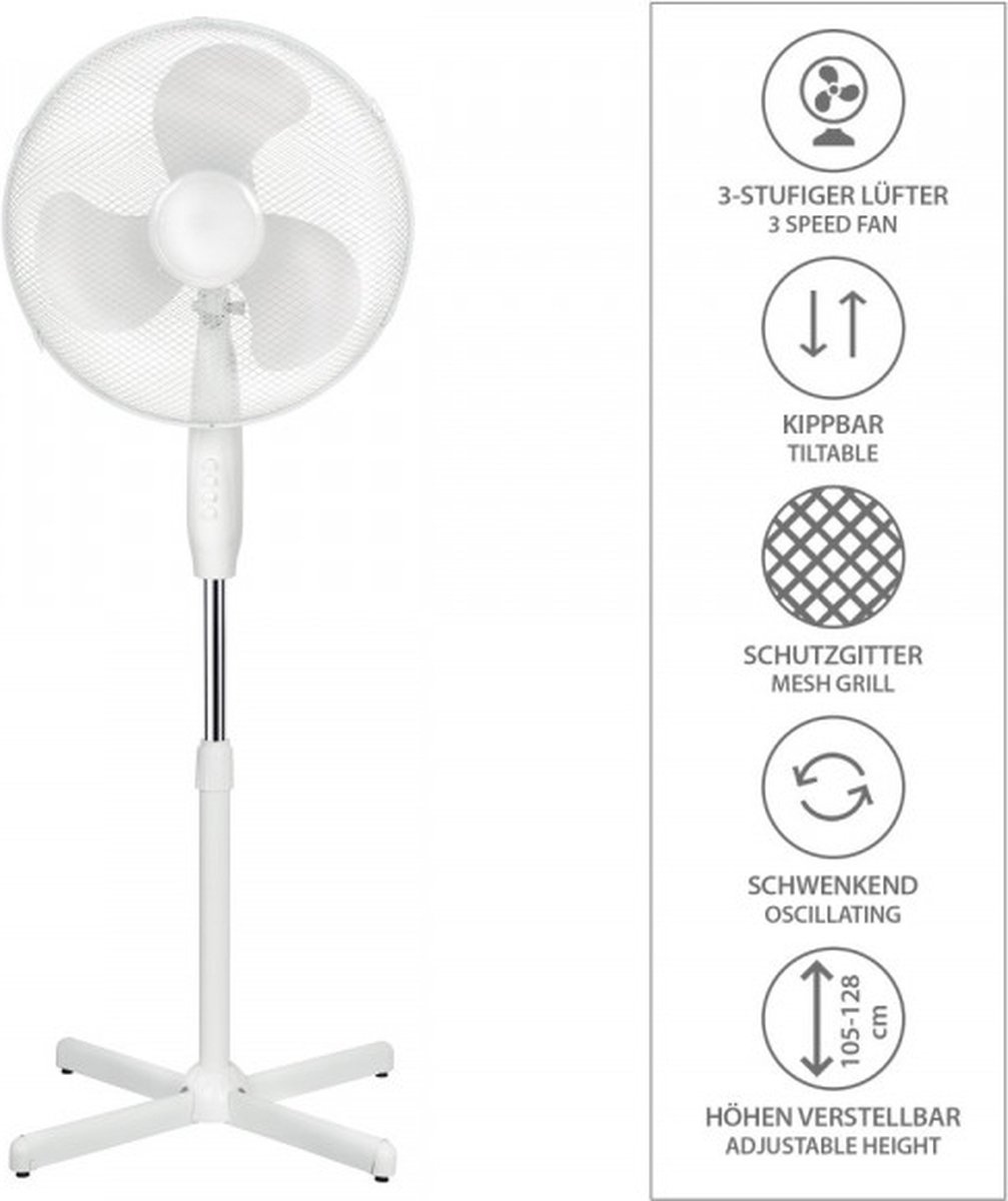 PowerLine Statiefventilator SkyBlue 40cm - ventilator - Staande ventilator