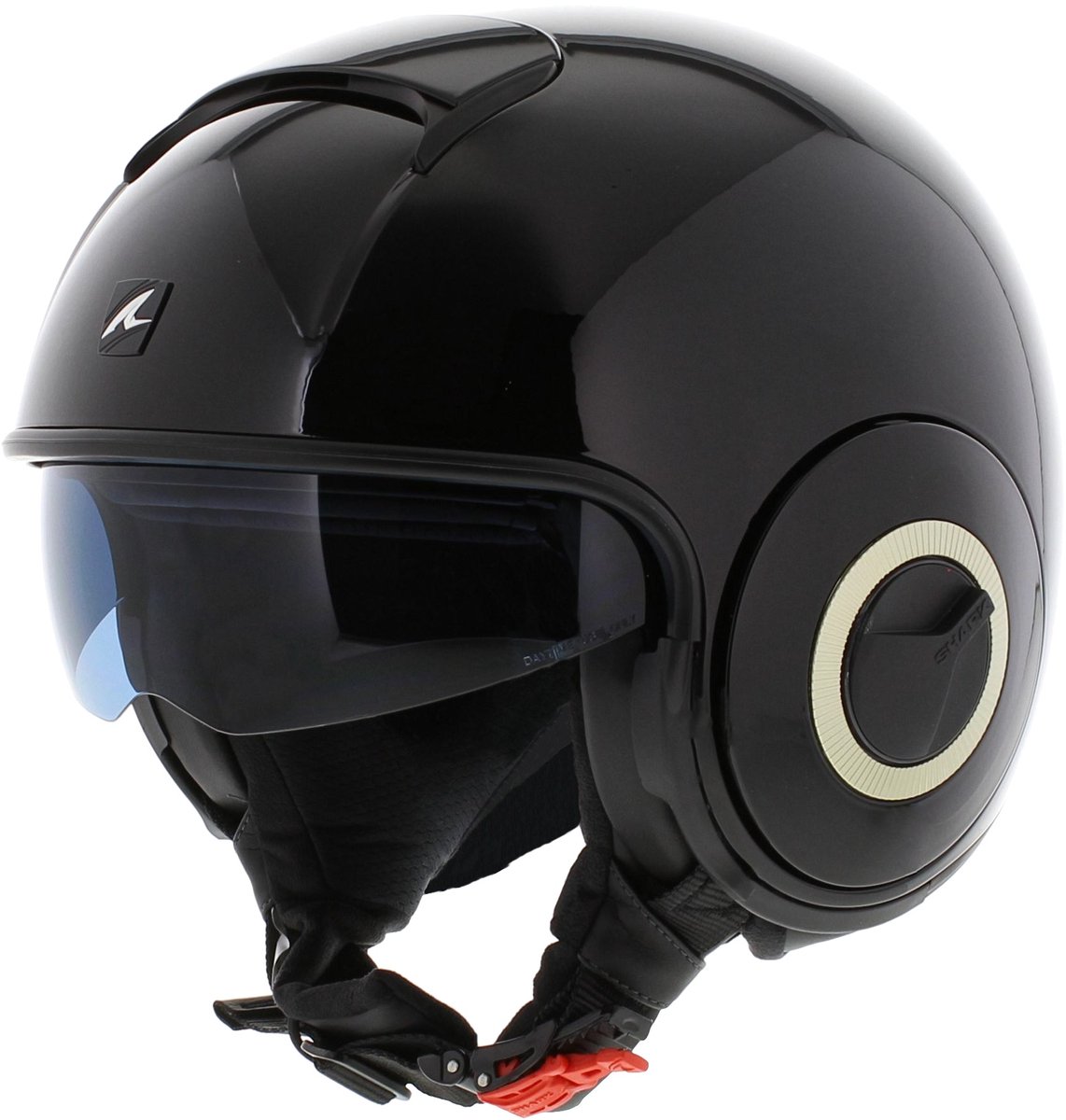 Shark Nano Blank BLK Zwart Jethelm - Maat XS - Helm – foto 4