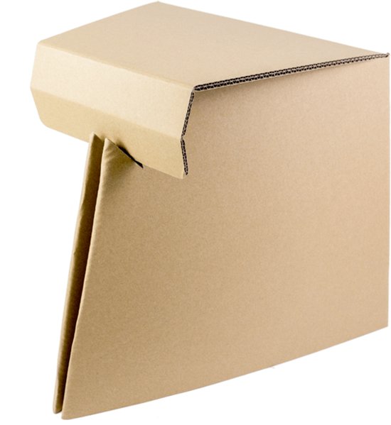 Kartonnen Driehoek Krukje - Kartonnen meubel - karton kruk - 42x42x40 cm - Duurzaam Karton - Hobbykarton - KarTent