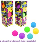 Balles à presser néon - 1 paquet contenant 3 pièces - Fidget Toys - 5 cm - Emballage compris - Balles anti-stress pour la main