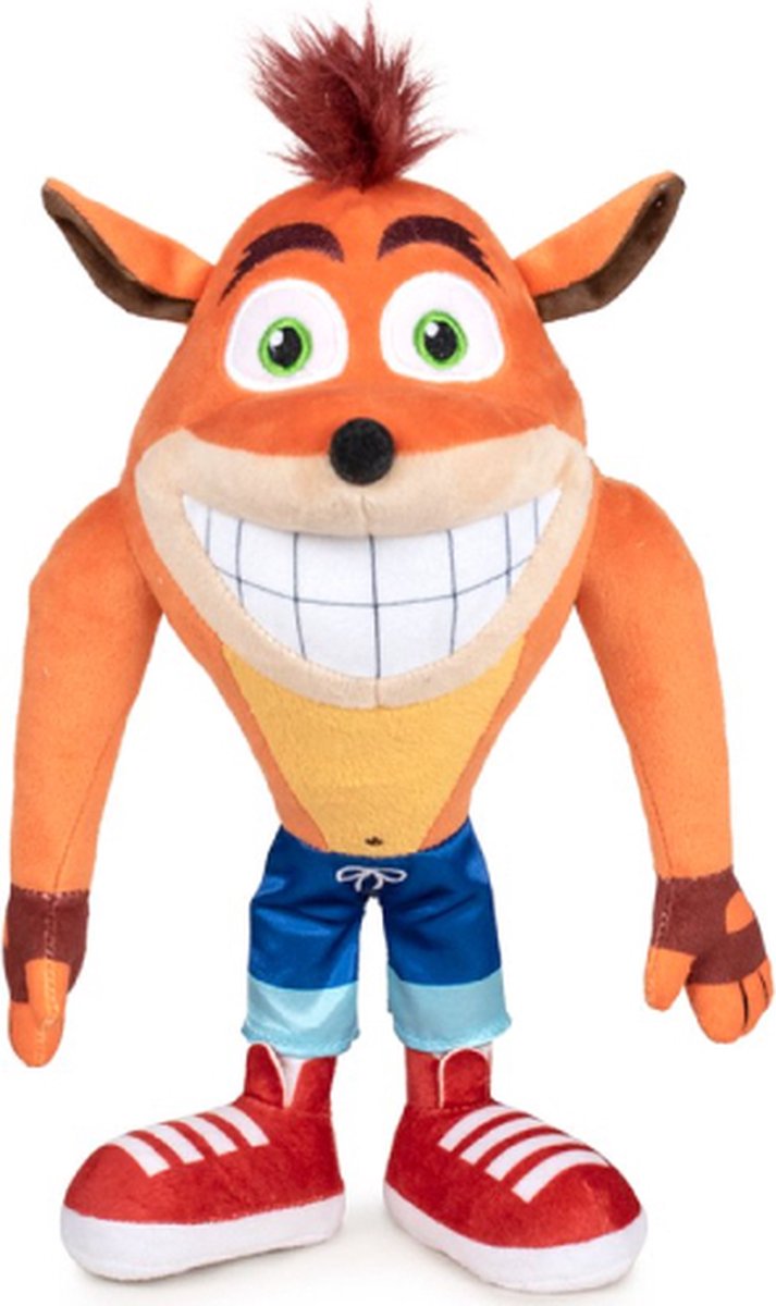 Crash Bandicoot Pluche Knuffel 20 cm {Speelgoed knuffeldier knuffelpop voor kinderen jongens meisjes | Crash Bandicoot Plush Toy}