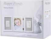 Happy Hands - Triple Frame - Hand/Voet afdruk - Fotolijst - 3 luik - Wit