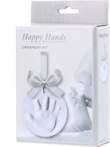 Happy Hands - Ornament Kit - Gipsafdruk hand/voet - Ornament incl zilver lint