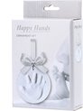 Happy Hands - Ornament Kit - Gipsafdruk hand/voet - Ornament incl zilver lint