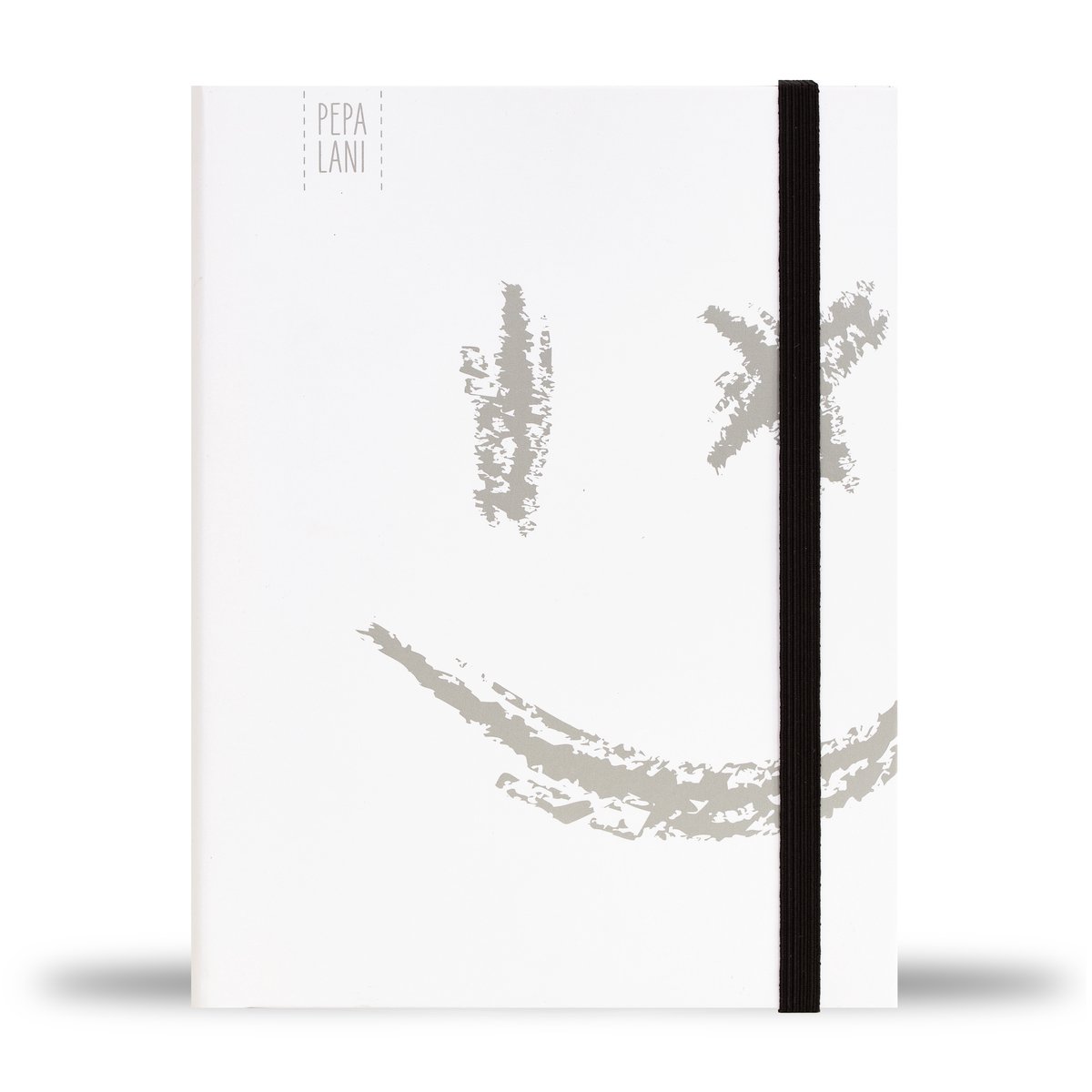 Pepa lani notebook A5 - smiley big silver