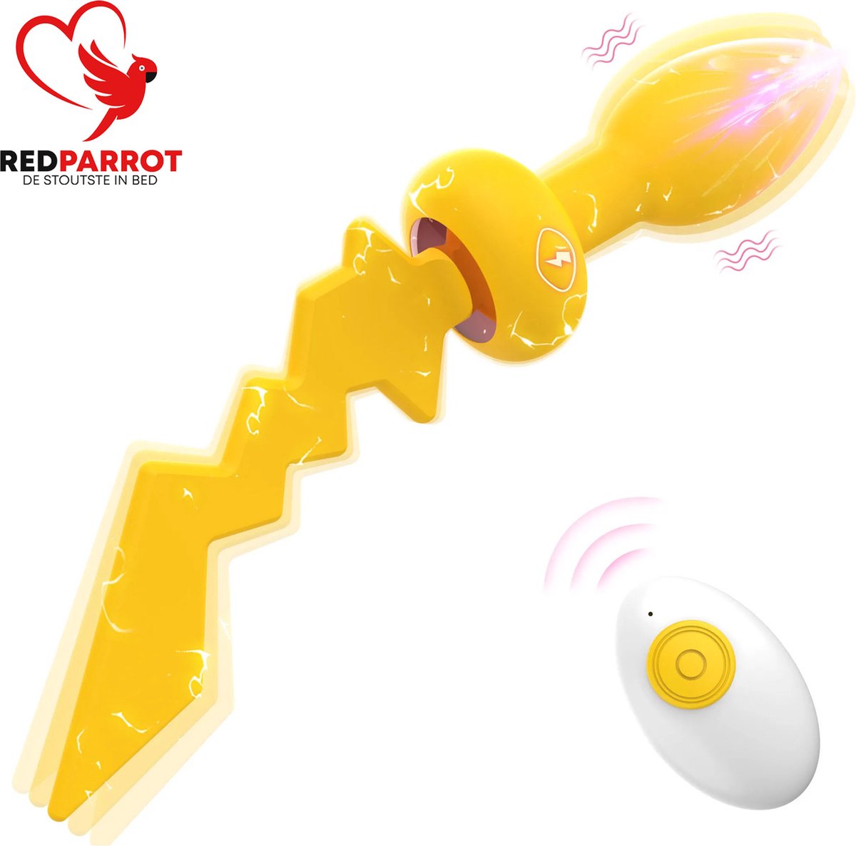 Goedkoopste 2 in 1 Bliksem Vibrator - Buttplug vibrator - Remote control - Staart plug - Dubbel plezier - 2-zijdig