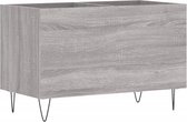 vidaXL - Platenkast - 74,5x38x48 - cm - bewerkt - hout - grijs - sonoma - eikenkleurig