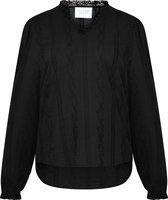 SISTERS POINT ISTA-LS Dames blouse - Zwart - Maat S