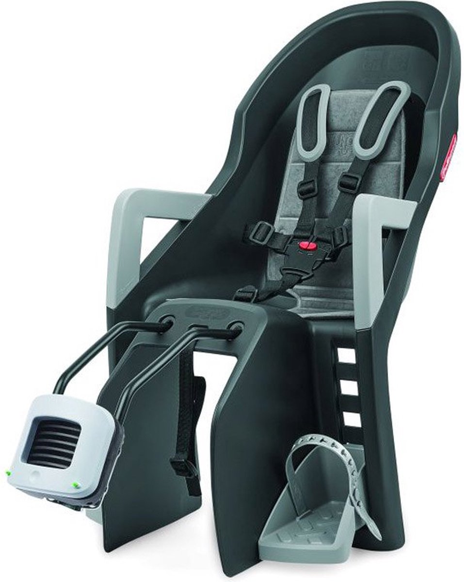 Polisport Move Guppy Maxi Ff Achterzitje Voor Kinderfiets Grijs Max 22 kg Jongen