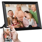 Frameo digitale fotolijst - Met wifi - Fotolijsten - Fotokaders - Photo frame - Collage - Fotolist - Touchscreen - 10 inch - HD - 16 GB - Zwart - 1 Jaar Garantie!