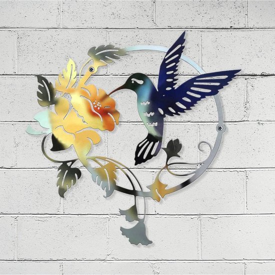 Décoration murale en métal, décoration murale décoration oiseau, colibri  3D, tableaux... | bol
