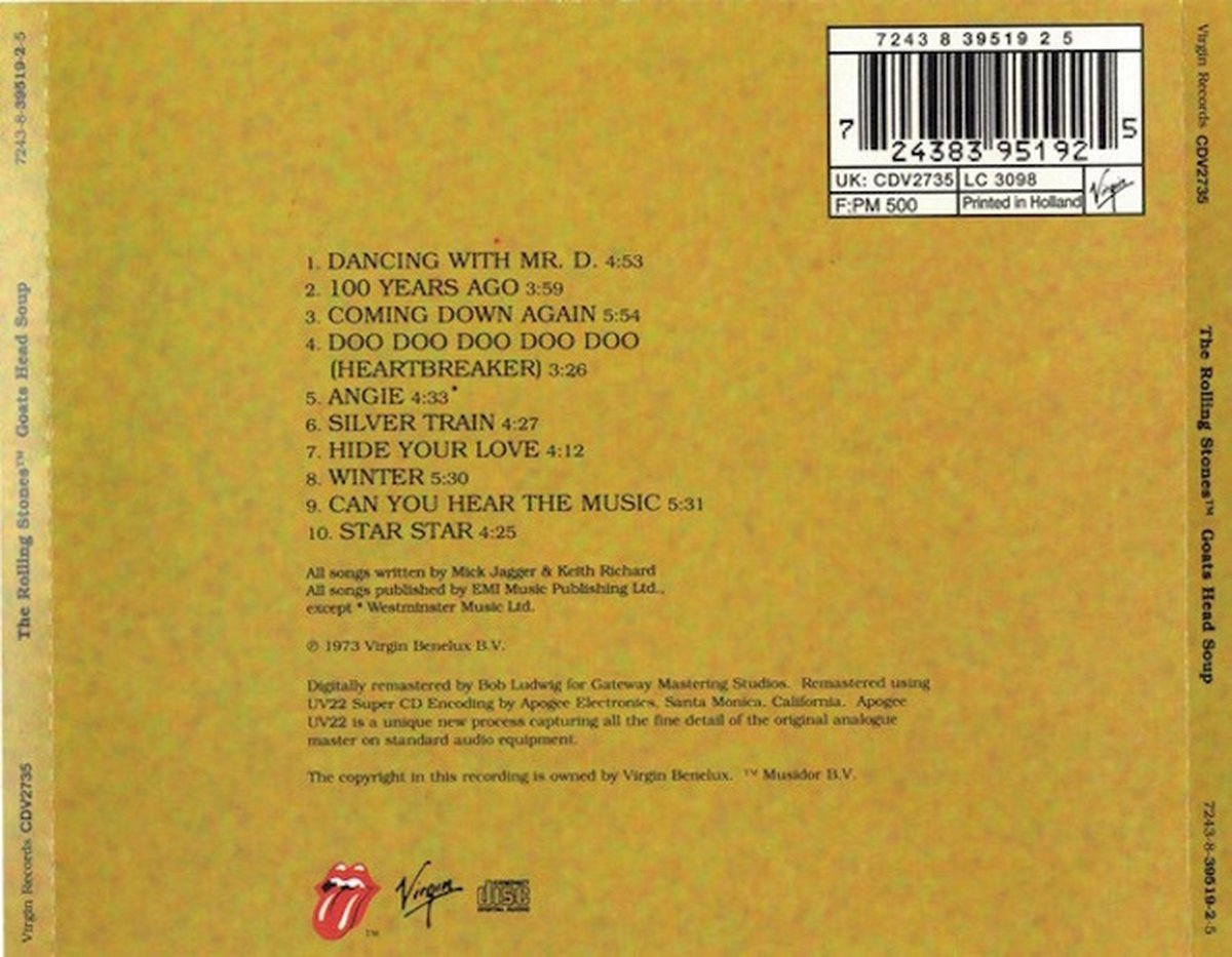 Goats Head Soup, The Rolling Stones CD (album) Muziek bol