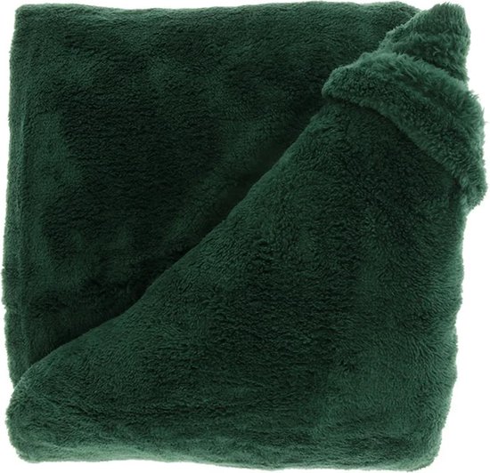 Unique Living plaid Justin - dark green - 150x200cm