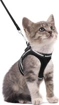 Cat Harness Leash Set Harness for Cats Escape Proof Cat Leash Kitten Verstelbaar Soft Kitten Vest met reflecterende strepen voor extra kleine kleine katten Cat Harness