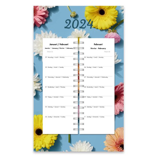 Flora Weekkalender op schild 2024