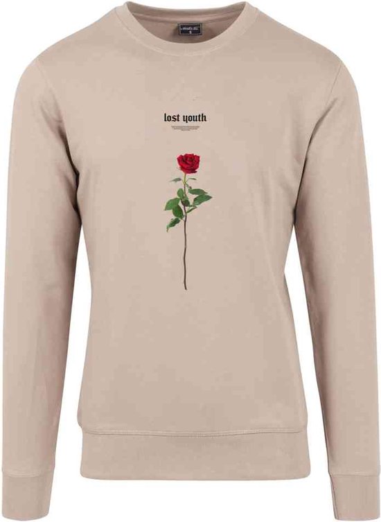 Mister Tee - Lost Youth Rose Crewneck sweater/trui - XL - Geel