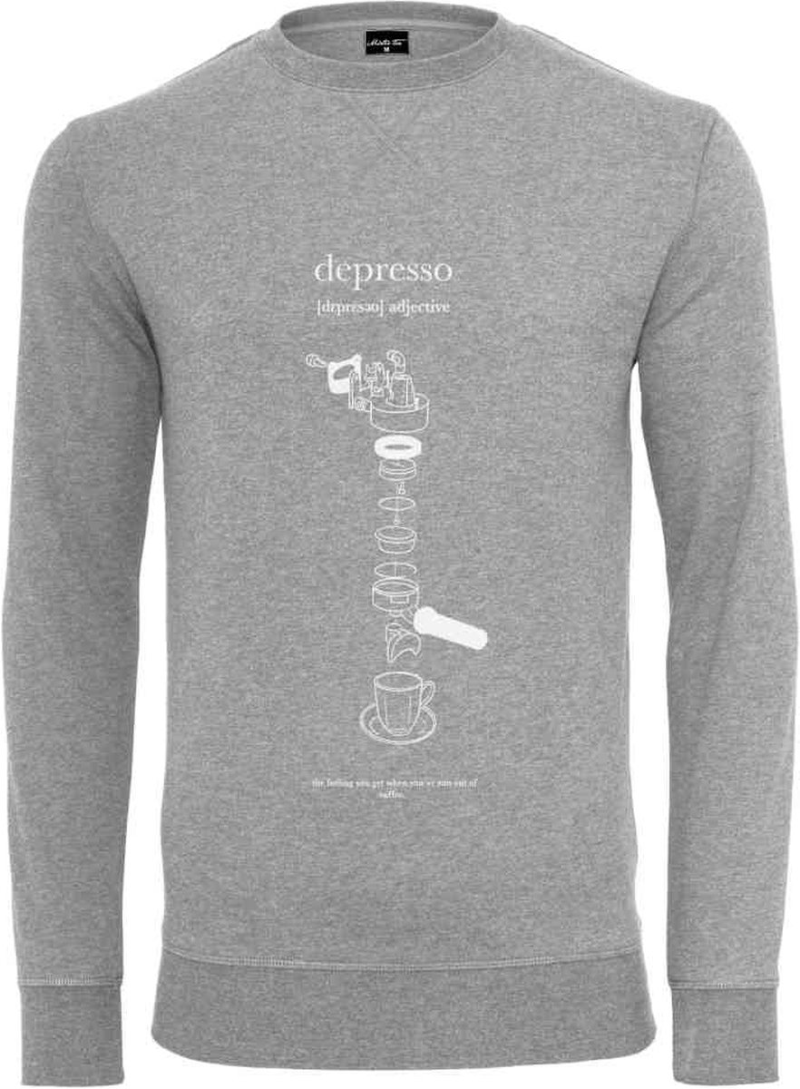 Mister Tee Depresso Crewneck sweater/trui XL Grijs