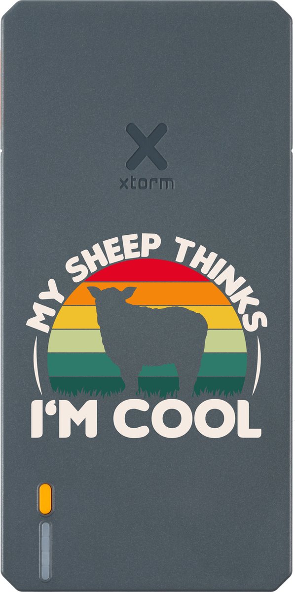 Xtorm Powerbank 20.000mAh Blauw - Design - Cool Sheep - USB-C poort - Lichtgewicht / Reisformaat - Geschikt voor iPhone en Samsung