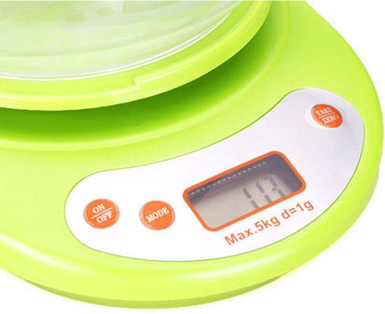 OGO LIVING - Mechanische weegschaal van roestvrij staal, kaki, 5 kg, schaal 20 g - 7915023