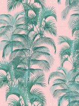 IXXI Tropical Palm Leaves - pink - Wanddecoratie - Bloemen en Planten - 60 x 80 cm