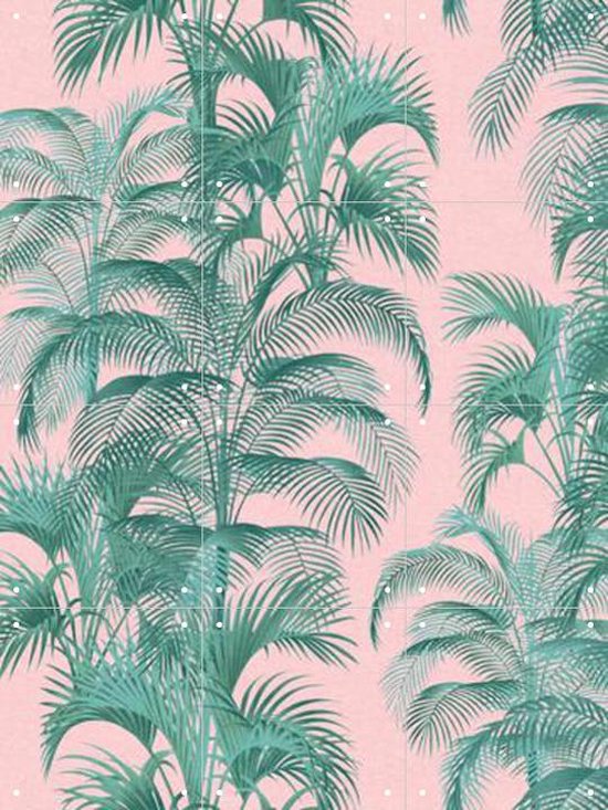 IXXI Feuilles de Palmier Tropical - rose - Décoration murale - Fleurs et Plantes - 60 x 80 cm