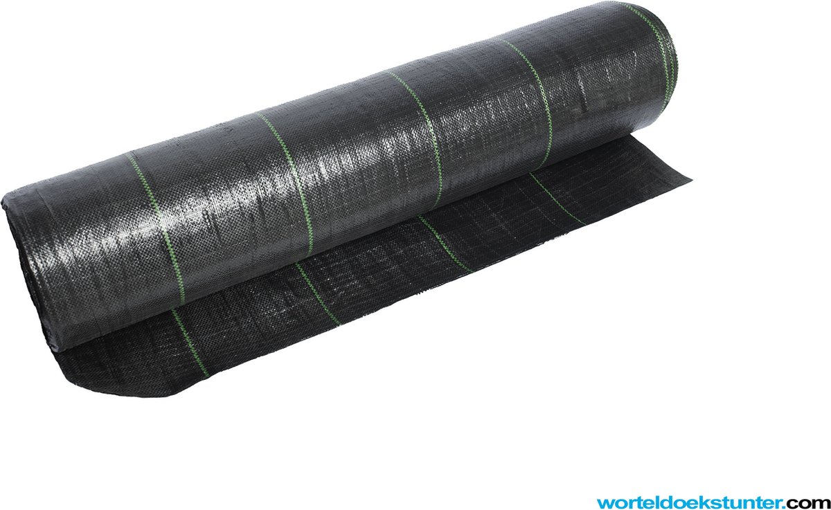 Gronddoek - Worteldoek 2,10M breed x 25M lang; 52,5M² + 50 GRATIS gronddoekpennen. Gronddoek = top kwaliteit