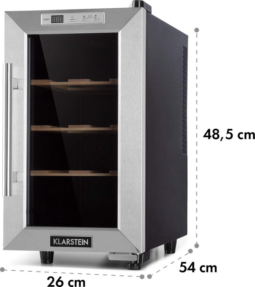 Klarstein Reserva 8 Uno - Wijnkoelkast - 23 Liter /8 Flessen - afbeelding 3