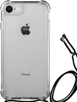 Anti-shock Back Cover voor de Geschikt voor iPhone SE 22 | 20 | 8 | 7 Transparant met Koord