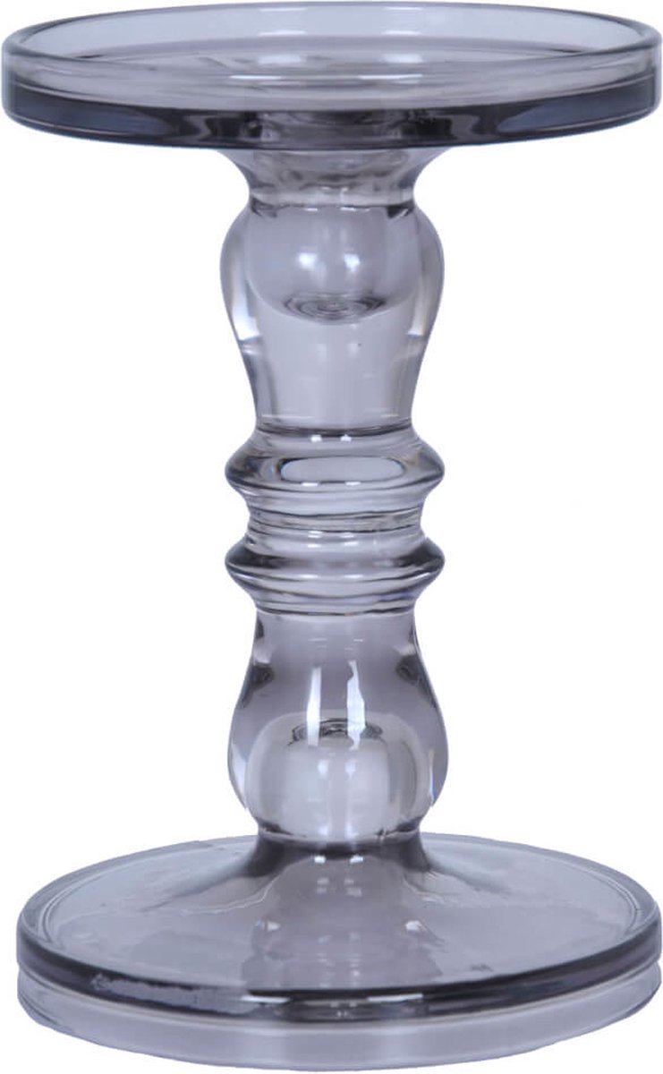 Kandelaar Fleur grijs 19cm