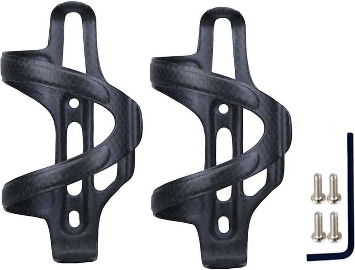 2 stuks bidonhouders voor op de fiets, volledig carbon waterfleshouder, lichte drankhouder voor mountainbike, racefiets (mat-rechts)