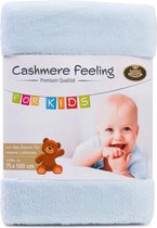 Kinderdekentje Premium Cashmere Feeling | 75 x 100 cm | licht blauw