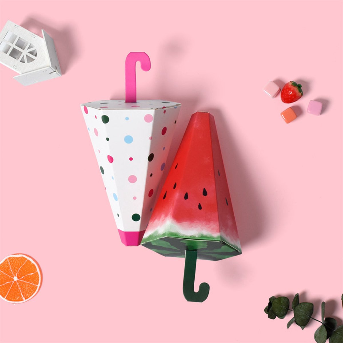 10 stuks cadeaudoosjes - traktatie doosjes - geschenkdoosjes - paraplu - umbrella - uitdeelgeschenk - uitdelen - trakteren