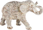 Décoratif | Éléphant 'Elsy', marron, résine, 23x9x16cm | A230121